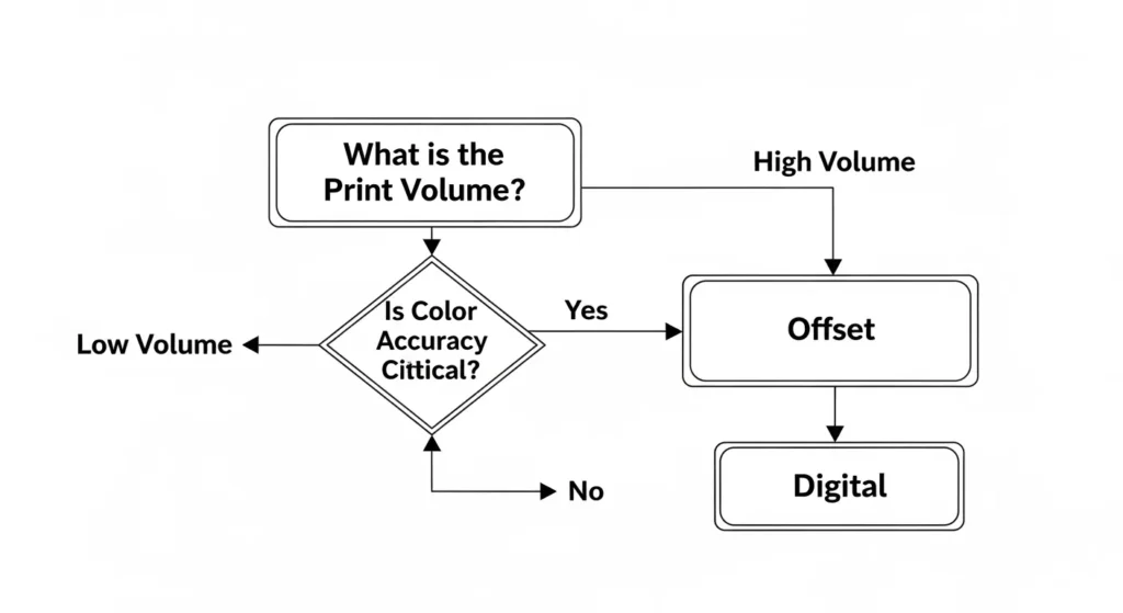 印刷方式の選択フローチャート
