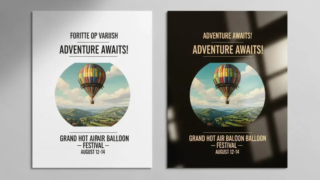 OPニスによるマットとグロスの違い