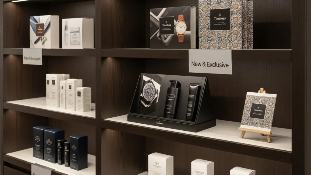 特殊ニス印刷を施した店舗用SPツール