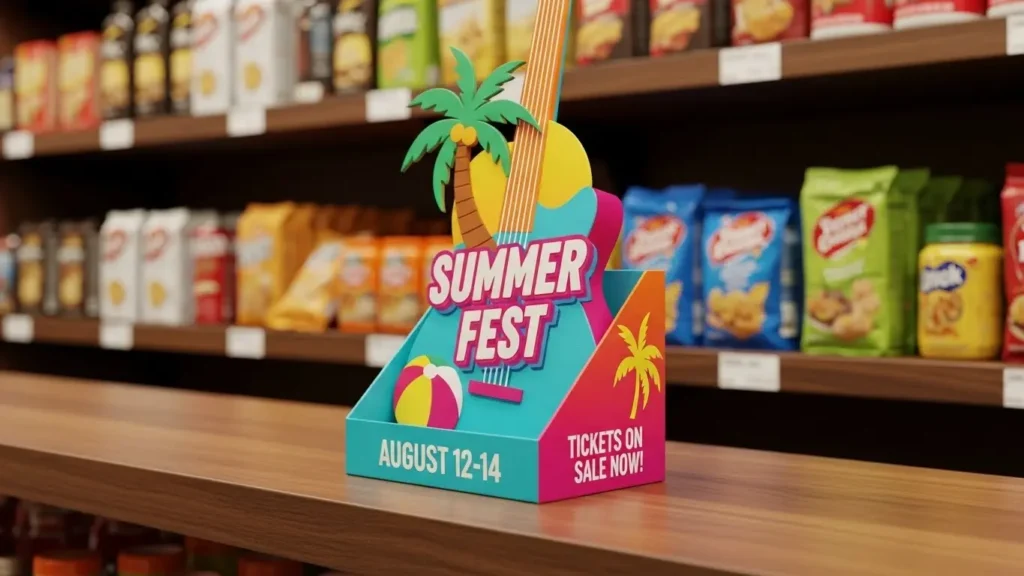 型抜き（ダイカット）加工を施した販促用POP