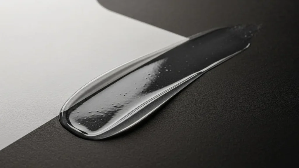 部分ニス印刷による光沢の差