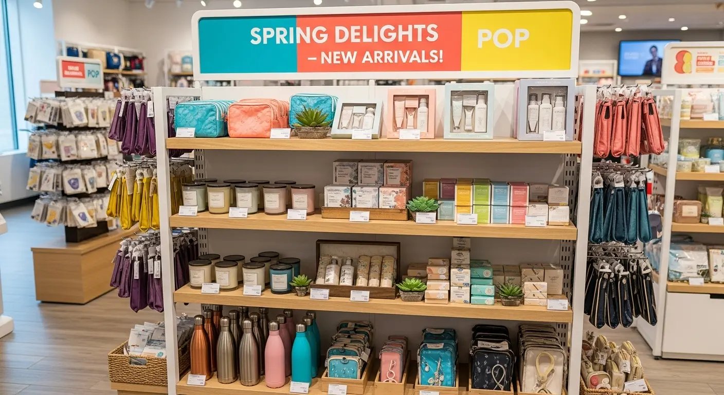 フロア什器とPOP