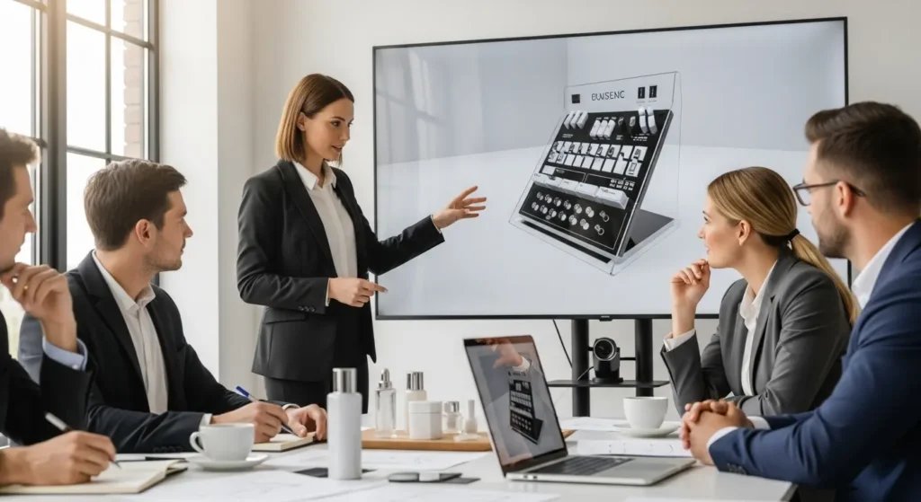 オリジナルアクリル什器のデザイン企画と専門家への相談