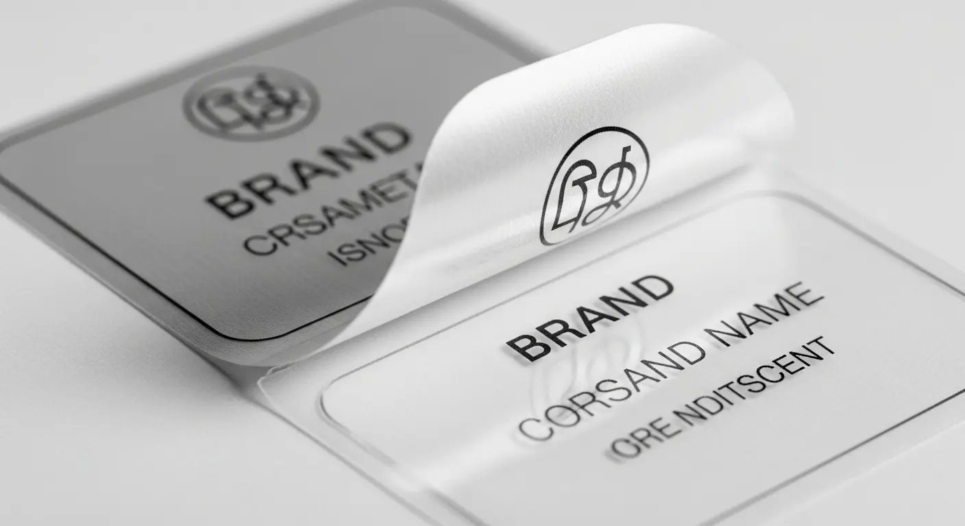 化粧品ラベル作成に使用される様々な素材(フィルム、和紙など)