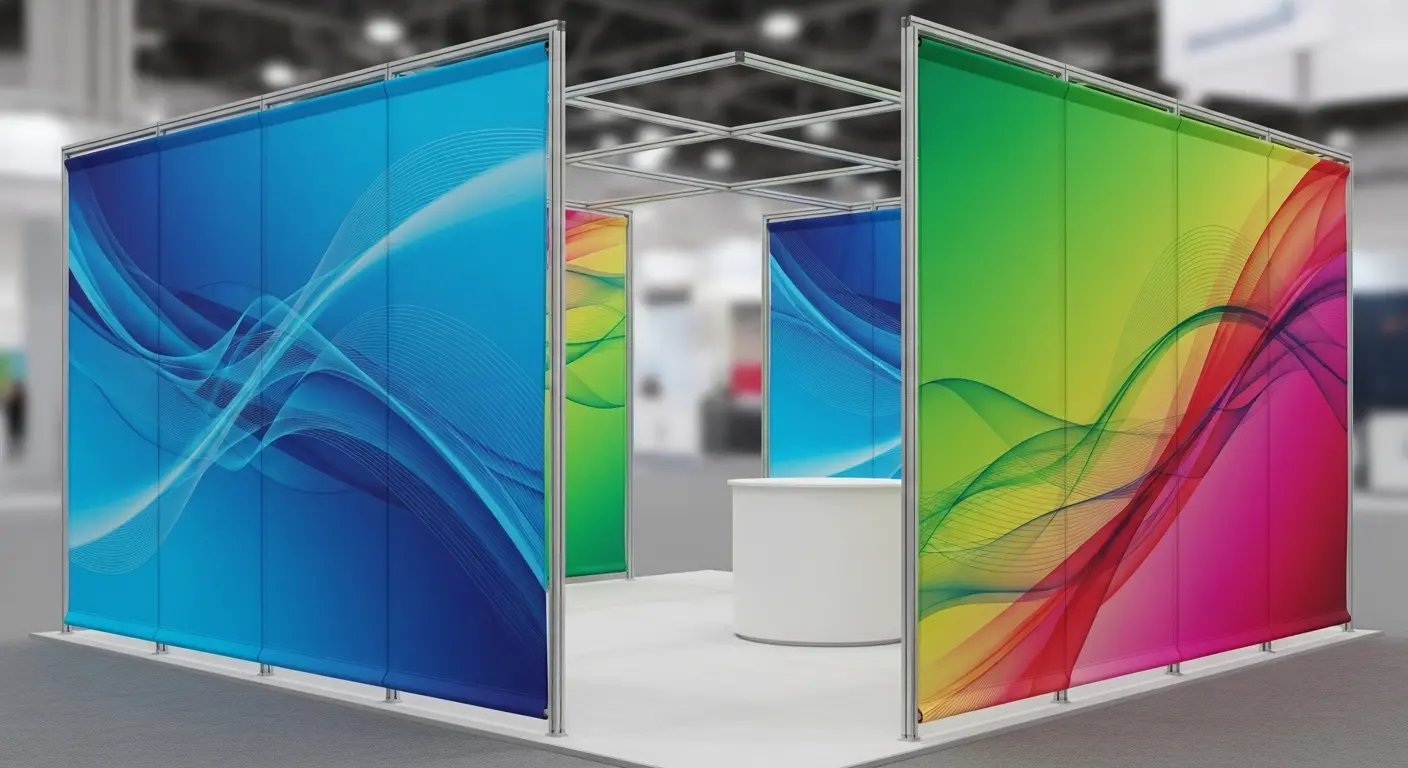 低コストで集客効果を高める、ファブリックパネルを活用したブースデザイン