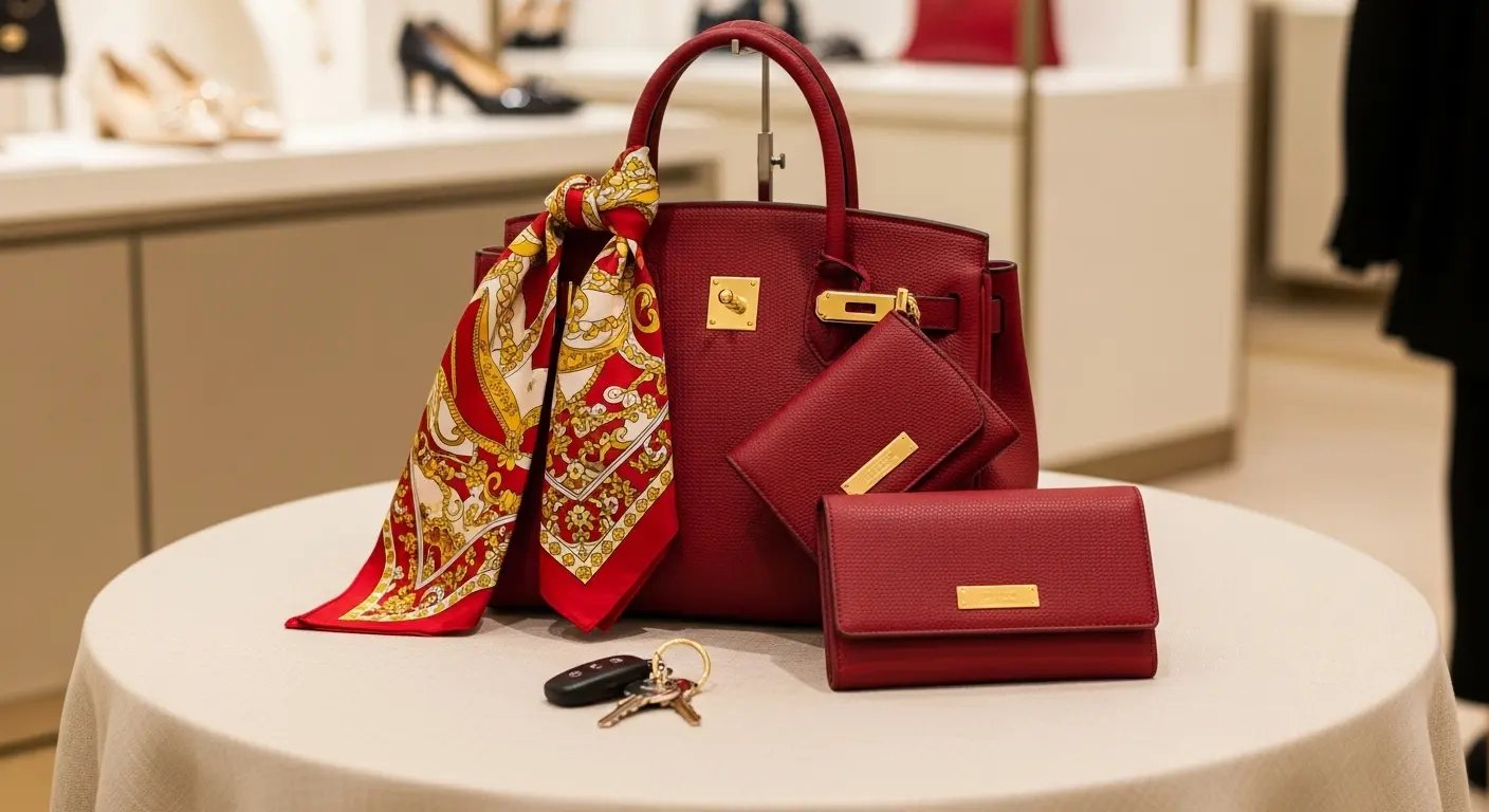 関連商品を陳列した販売台