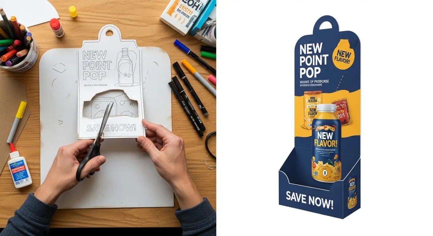 手作りPOPと業者のPOP