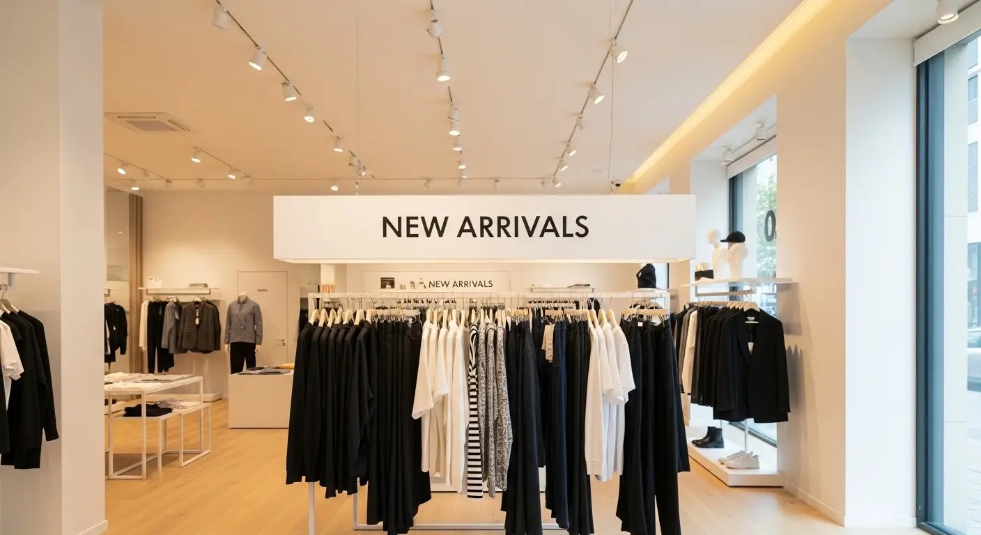 アパレルショップの吊り下げPOP