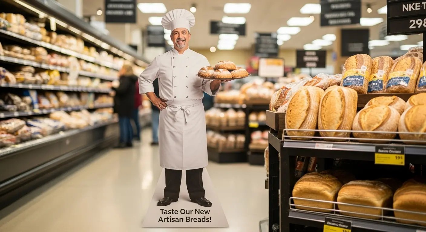 販促用の等身大ポップ