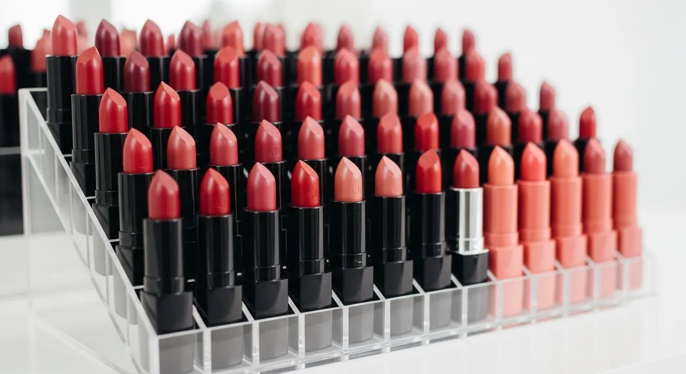 リップスティックを美しく陳列・収納するアクリルホルダー