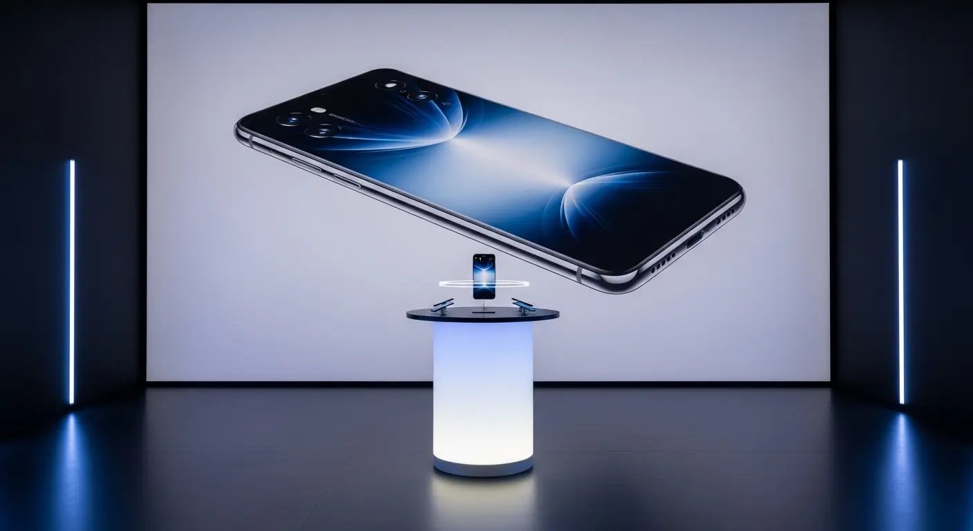 新商品発表会でのタペストリー