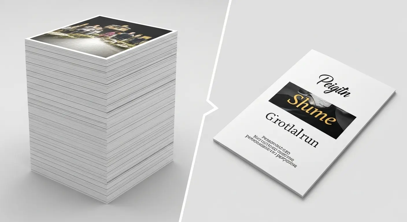 オフセット印刷とデジタル印刷(オンデマンド)の比較図