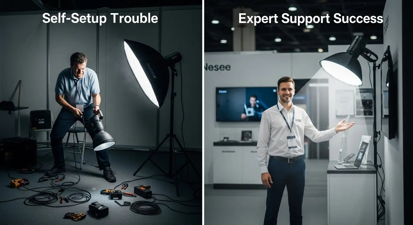 展示会照明設置を専門業者に依頼するメリット