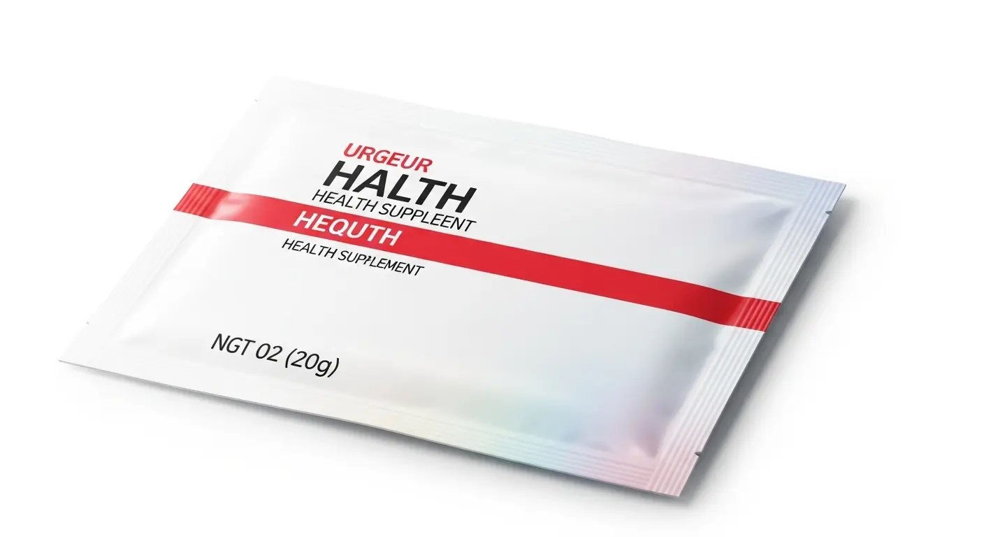 赤と白を使った清潔感のある商品パッケージデザイン