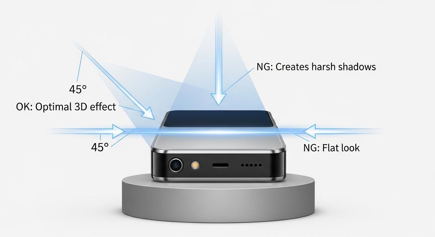展示物を際立たせる光の角度のつけ方