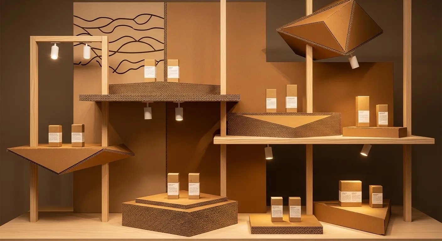 サステナビリティをテーマにしたリサイクル素材活用のディスプレイアイデア