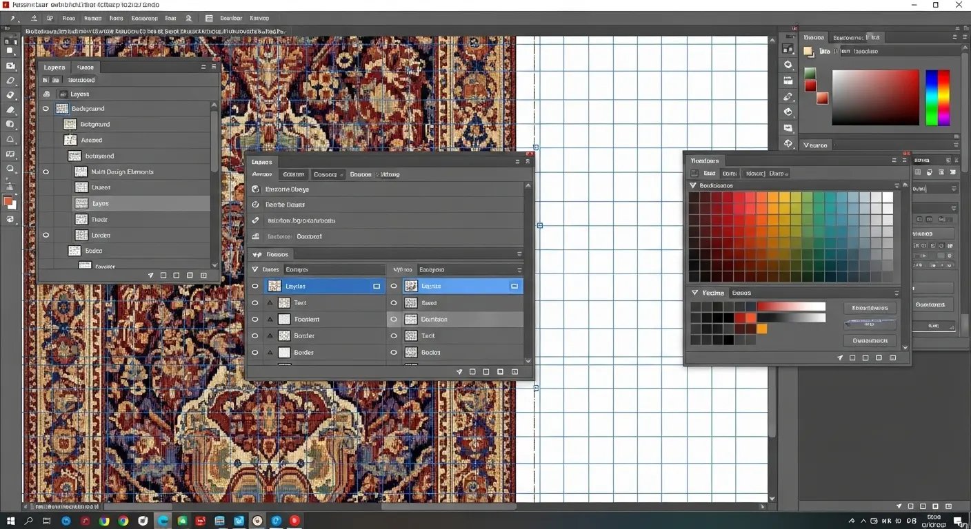 タペストリーの入稿データ作成画面