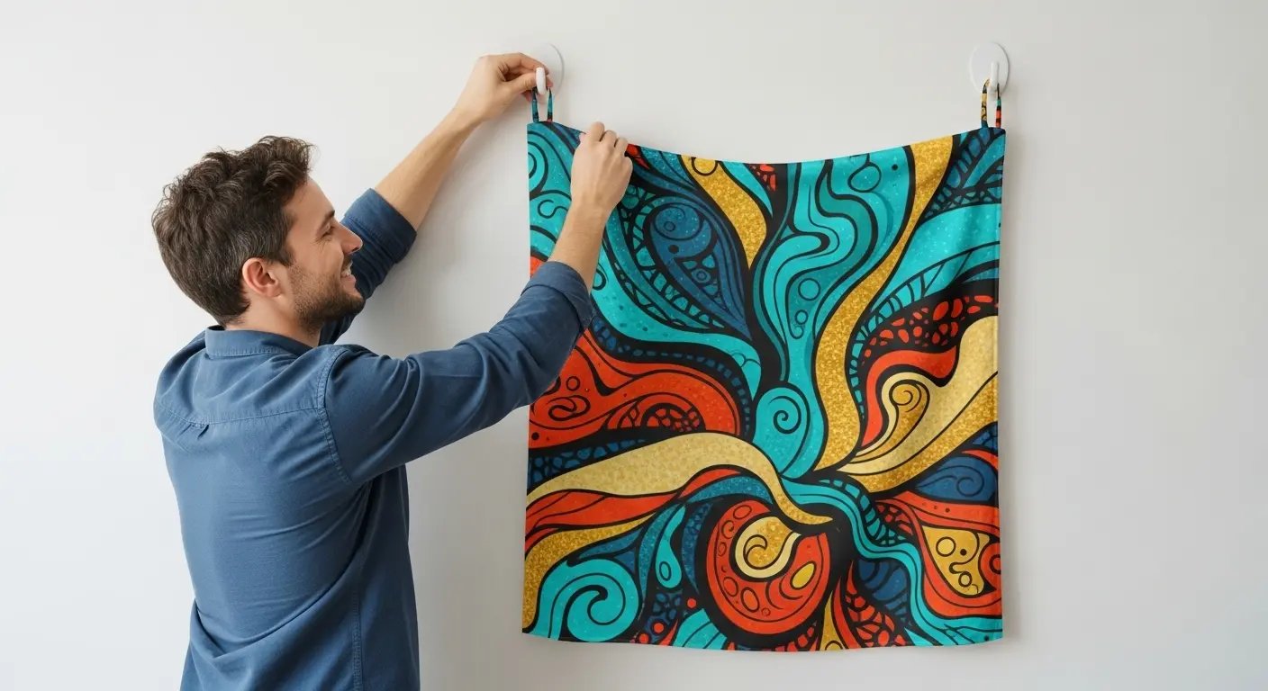 タペストリーの設置