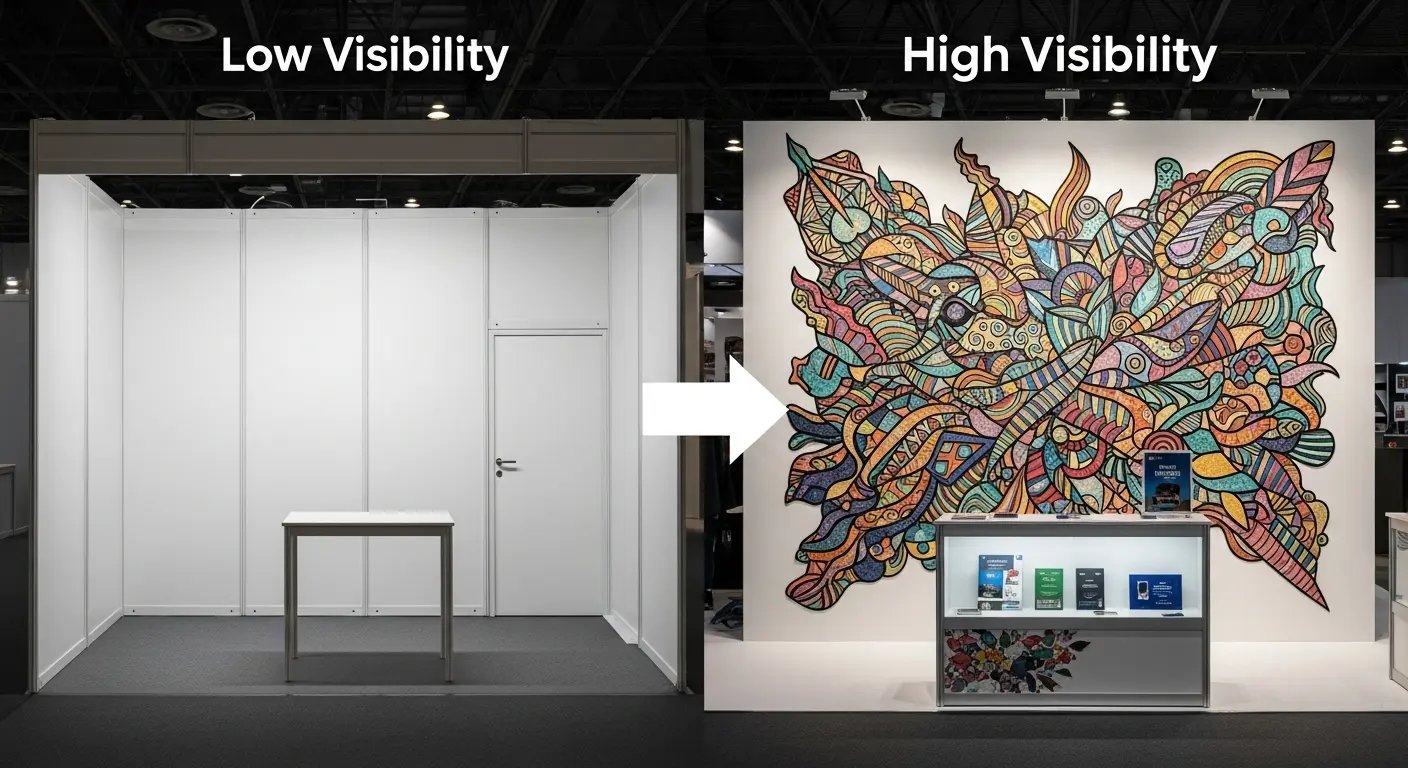 展示会タペストリーがブースの視認性に与える効果