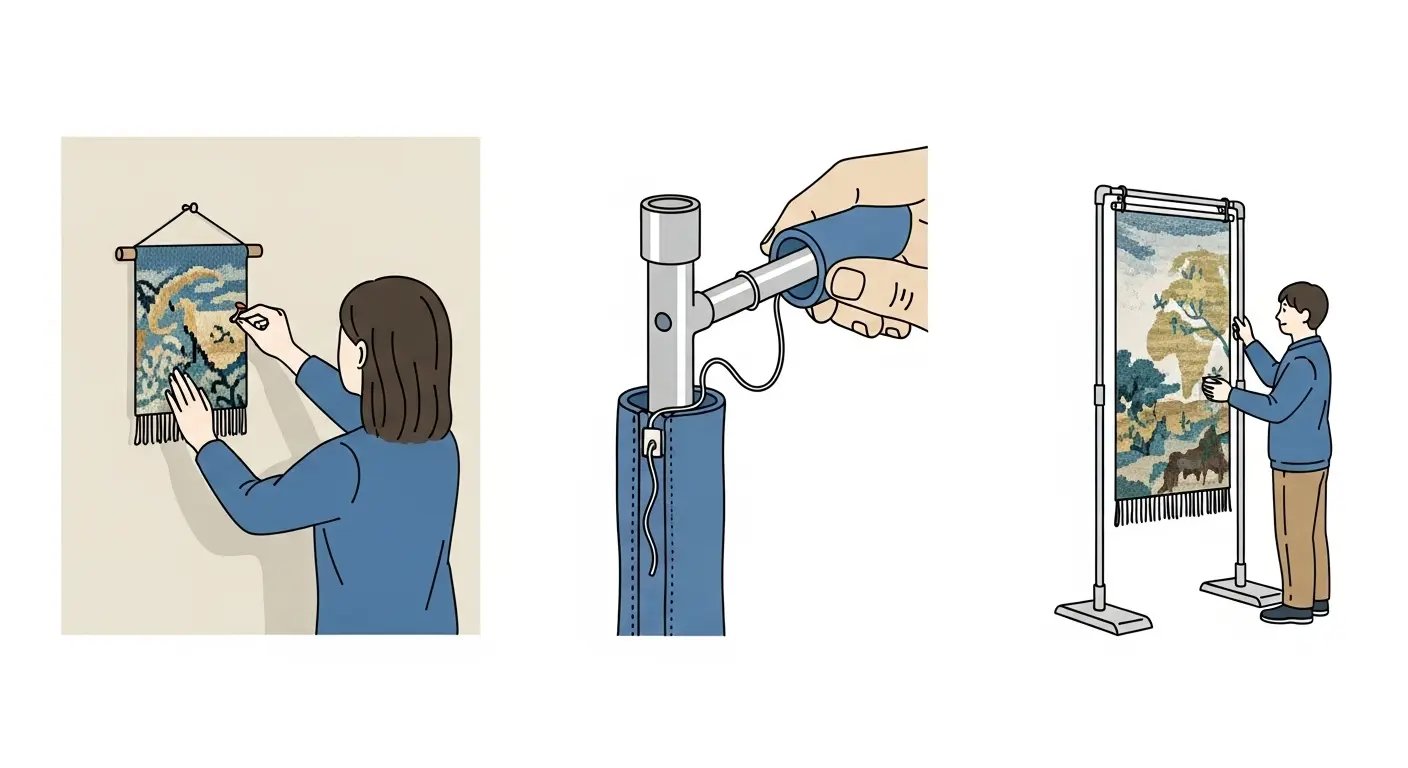 タペストリーの設置方法