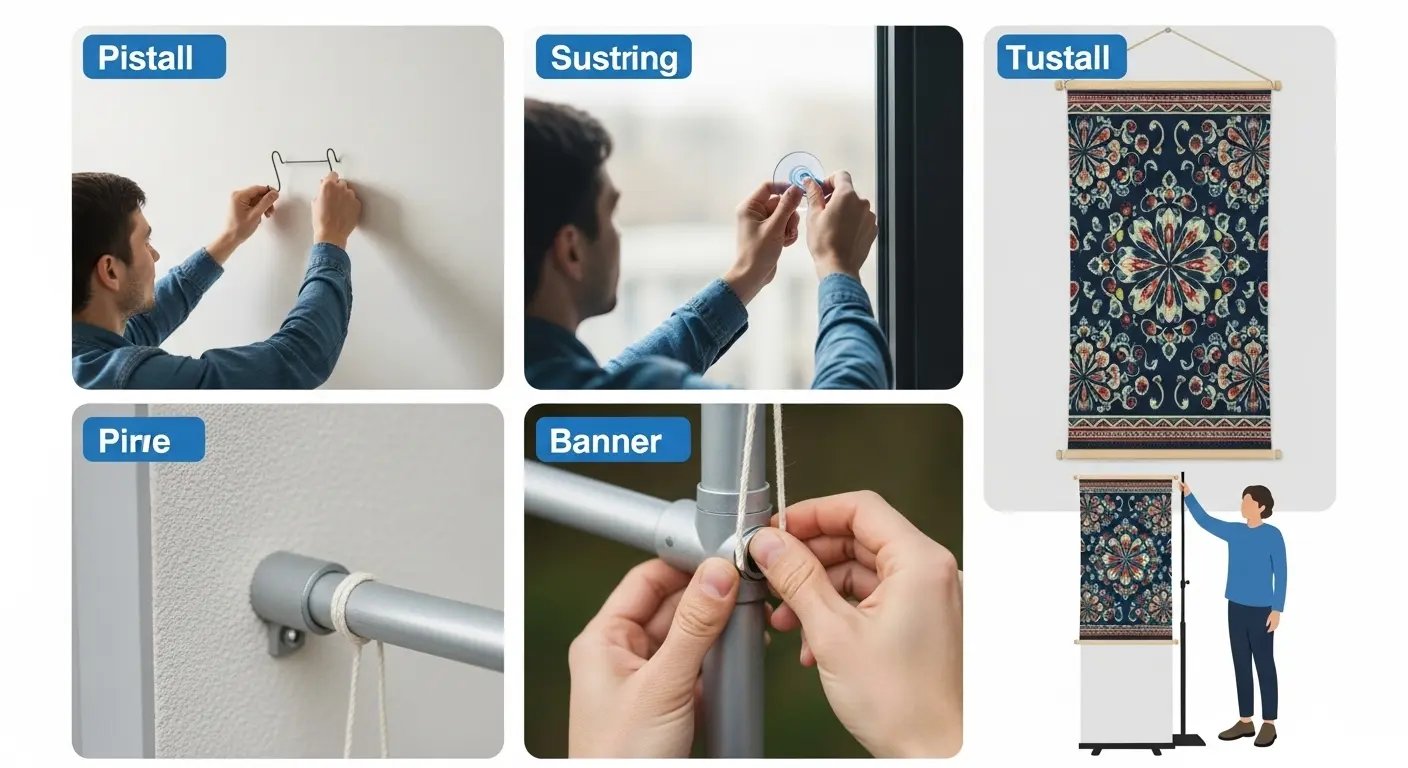 タペストリーの様々な設置方法