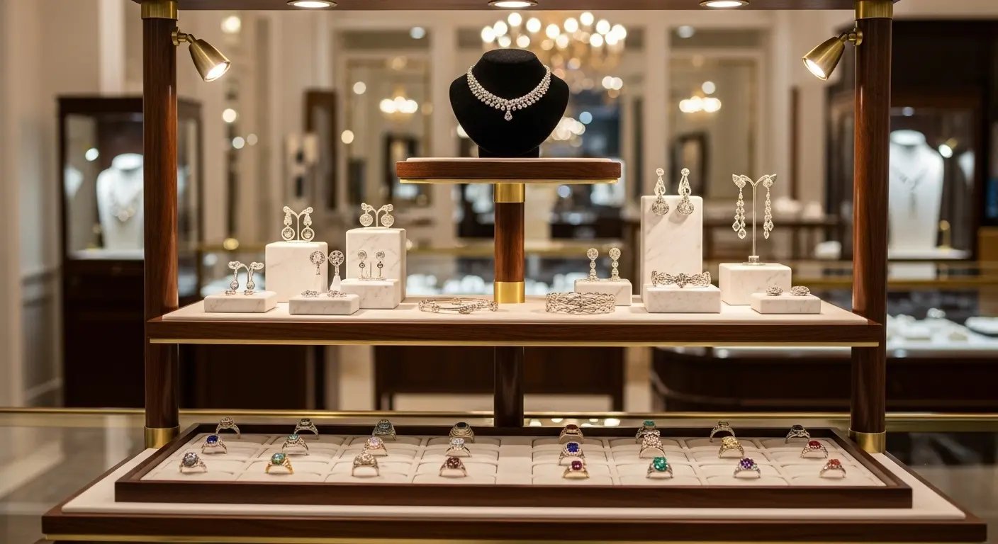 段になったおしゃれな販売台