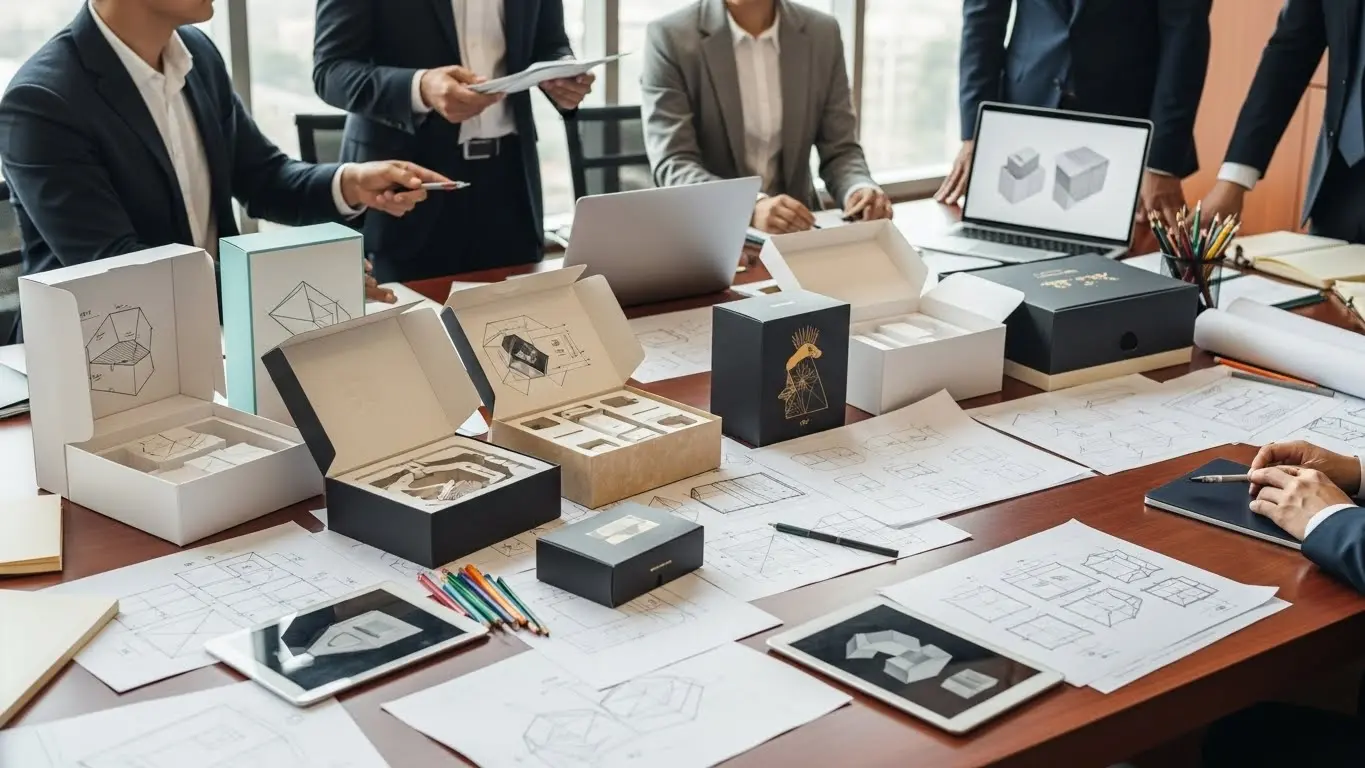 パッケージ制作の打ち合わせ風景