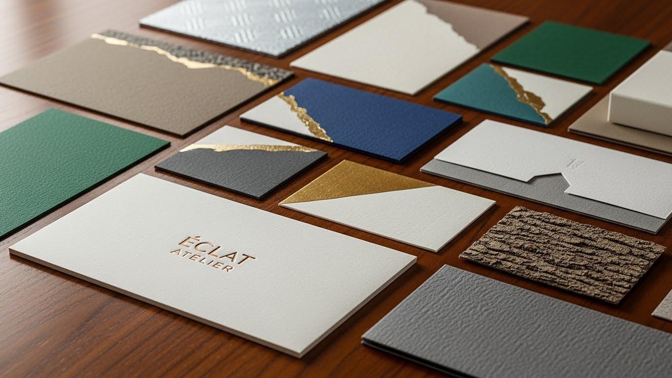 パッケージ用の特殊紙サンプル