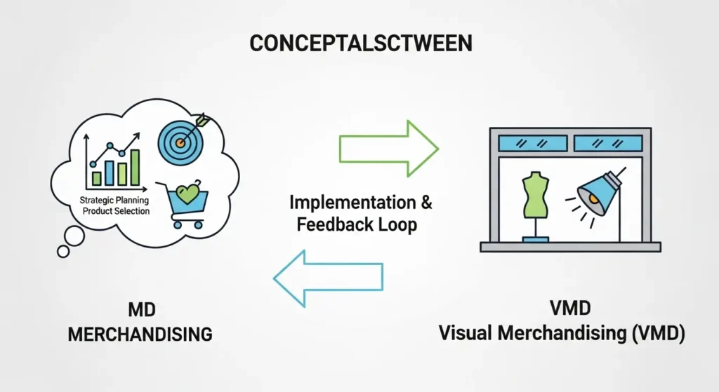 MD(マーチャンダイジング)とVMDの相関図