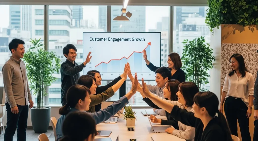 顧客体験向上戦略を成功させ、成長を目指す企業のチーム